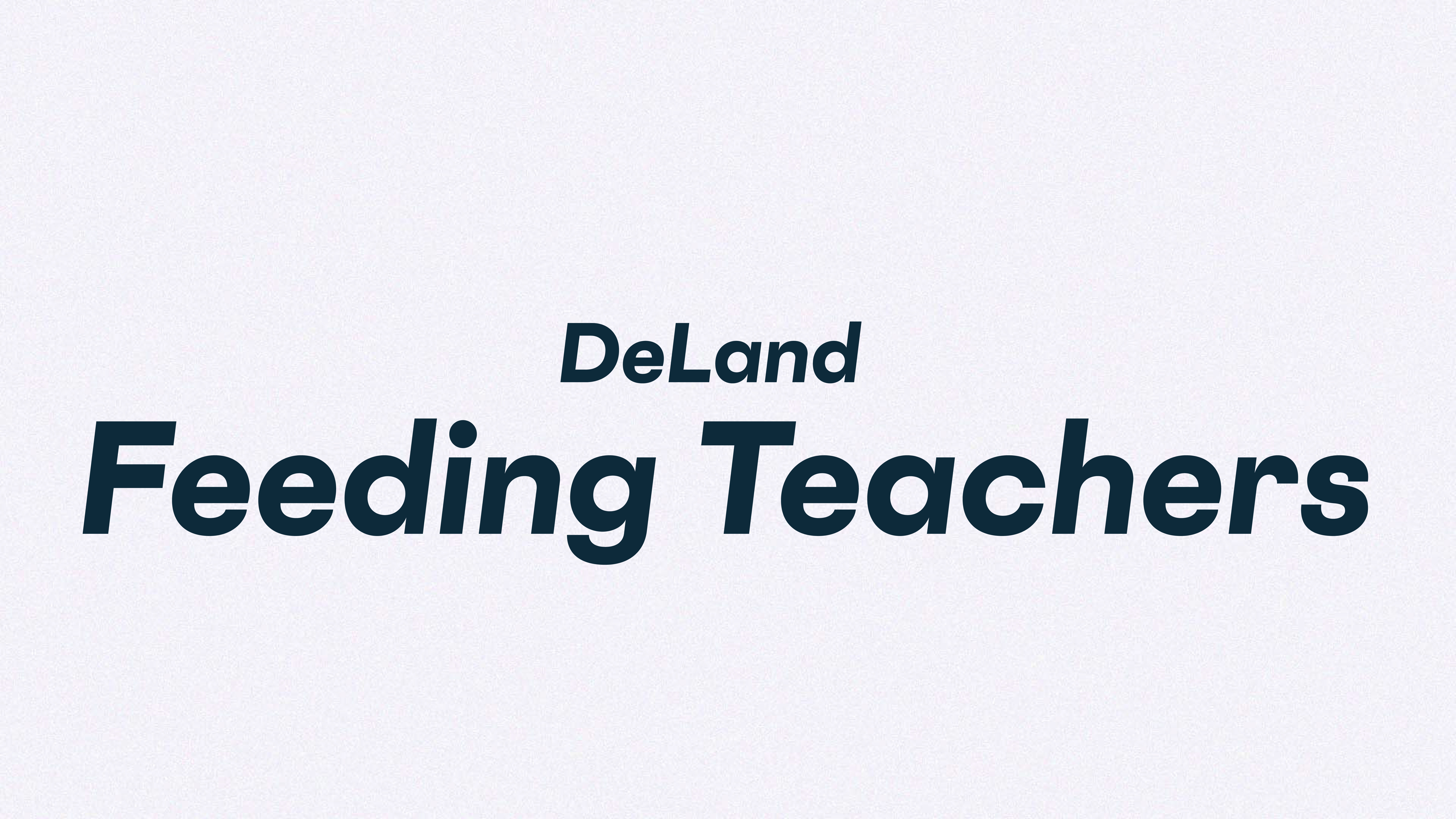 Feeding Teachers