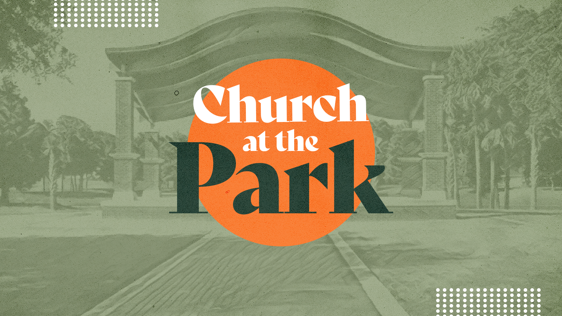 church at the park checkerboard graphic
